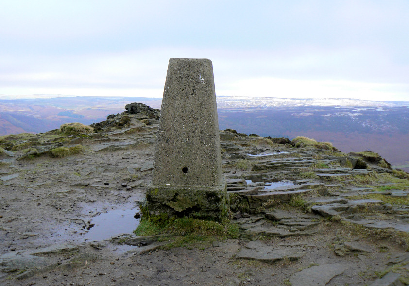 Win Hill's trig point Win Hill's trig point